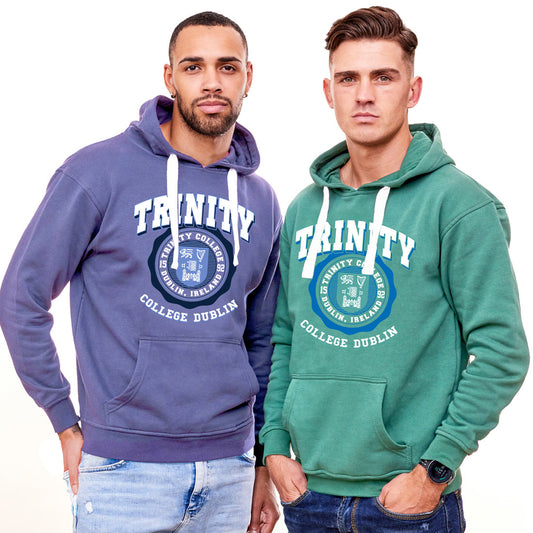 Trinity College Dublin Cornflower Blue Trinity Crest Hoody