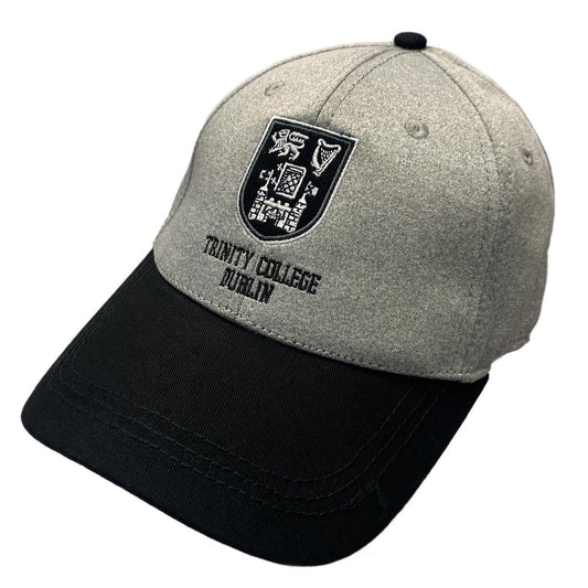 Trinity College Dublin Black Patch Baseball Cap - Grey & Black