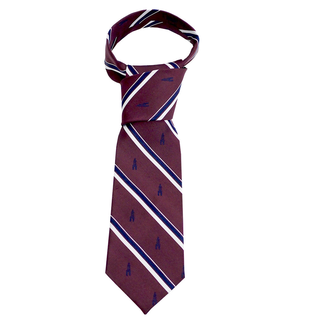 Trinity College Dublin Campanile Silk Tie Burgundy