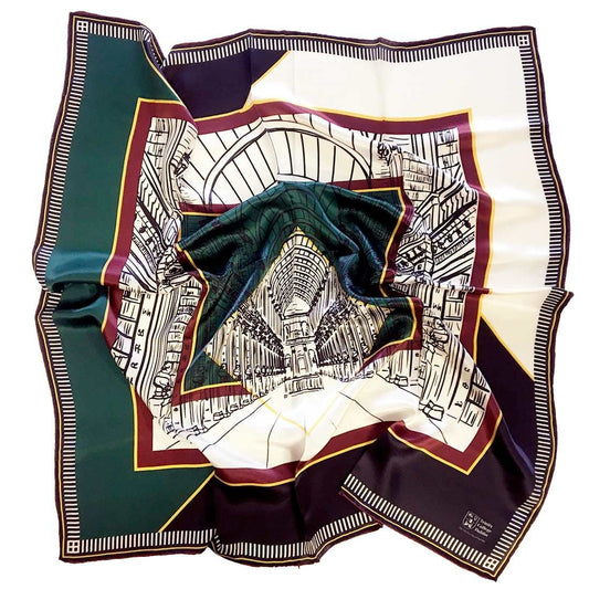 Trinity College Dublin Long Room Architecture Silk Scarf