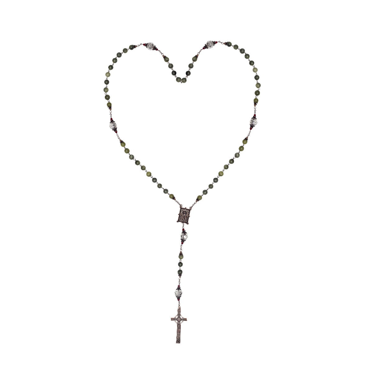 Book of Kells Connemara Marble Rosary in Presentation Box