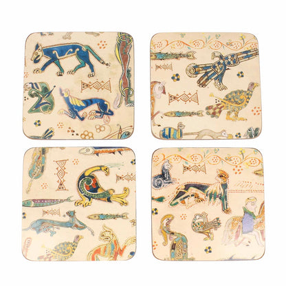 Book of Kells Animals Collection 4pk Coaster