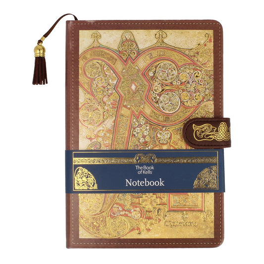 Book Of Kells Notebook w'Clip - Chi Rho