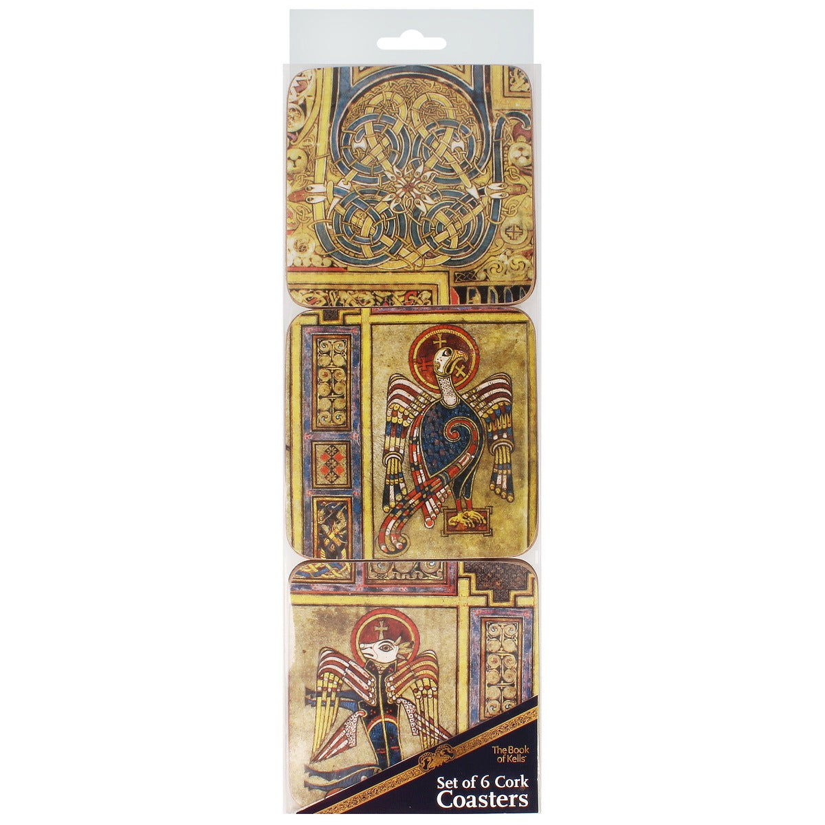 Book Of Kells 6pk Coasters Gold