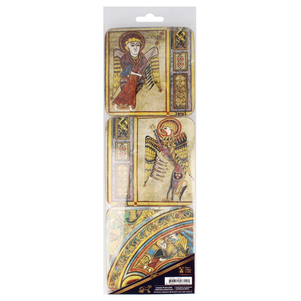 Book Of Kells 6pk Coasters Gold