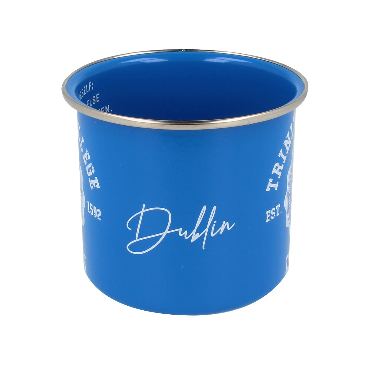 Trinity College Dublin Crest Enamel Mug Blue