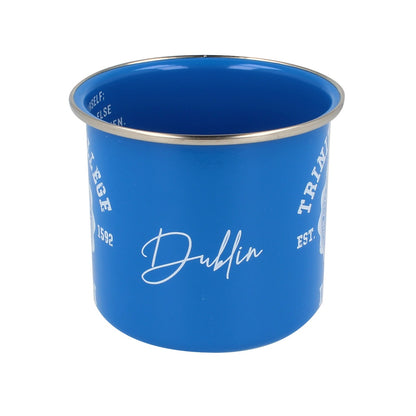 Trinity College Dublin Crest Enamel Mug Blue