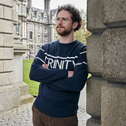 Trinity College Dublin Knitted Jumper Navy & Natural