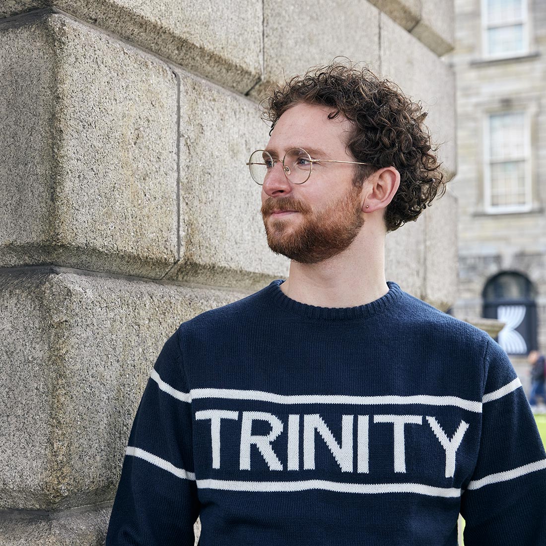 Trinity College Dublin Knitted Jumper Navy & Natural