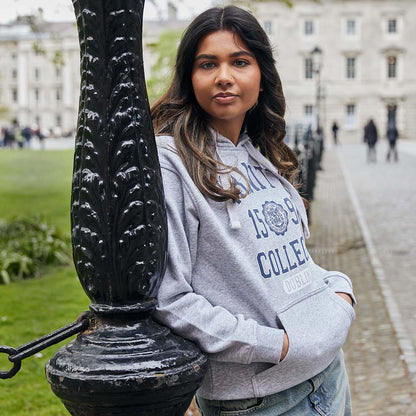 Trinity College Dublin 1592 Hoody Grey Marl And Navy