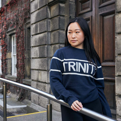 Trinity College Dublin Knitted Jumper Navy & Natural