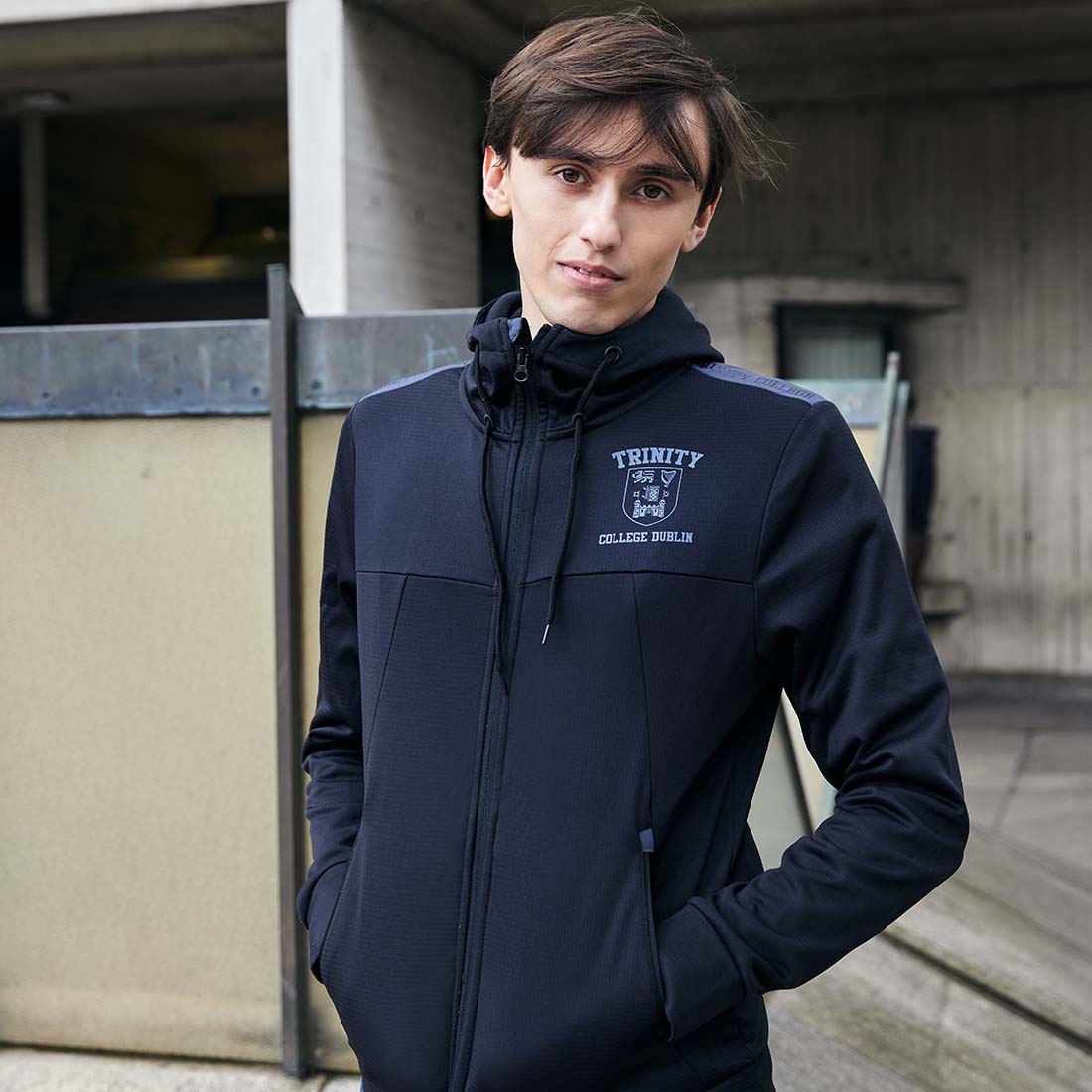 Trinity Performance Full Zip Hoody - Grey &. Black