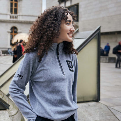 Trinity Premium Micro Fleece 1/4 Zip - Grey Marl