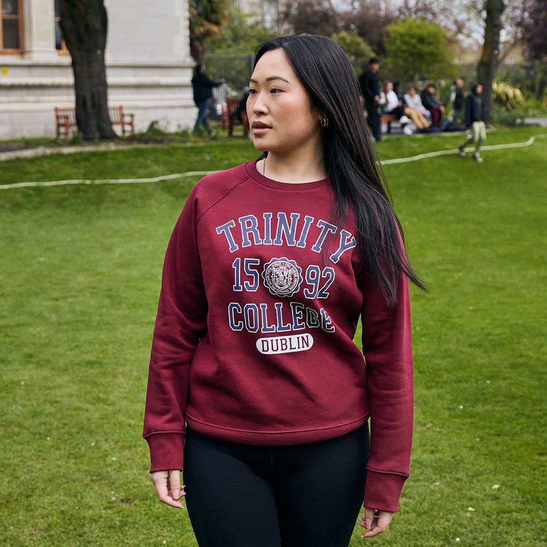 Trinity College Dublin 1592 Sweatshirt Burgundy & Navy