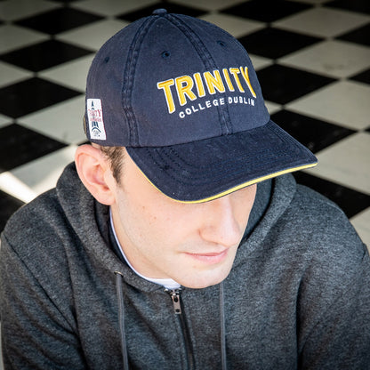 Trinity College Navy/Mustard  Washed Baseball Cap