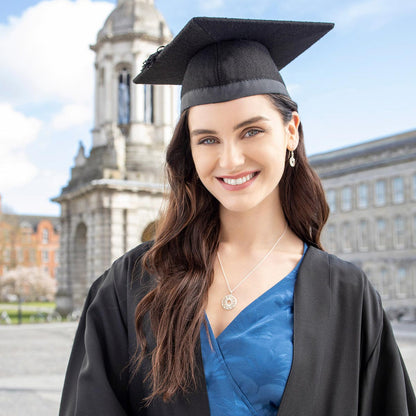 Trinity College Dublin Sterling Silver Door Pendant Circle