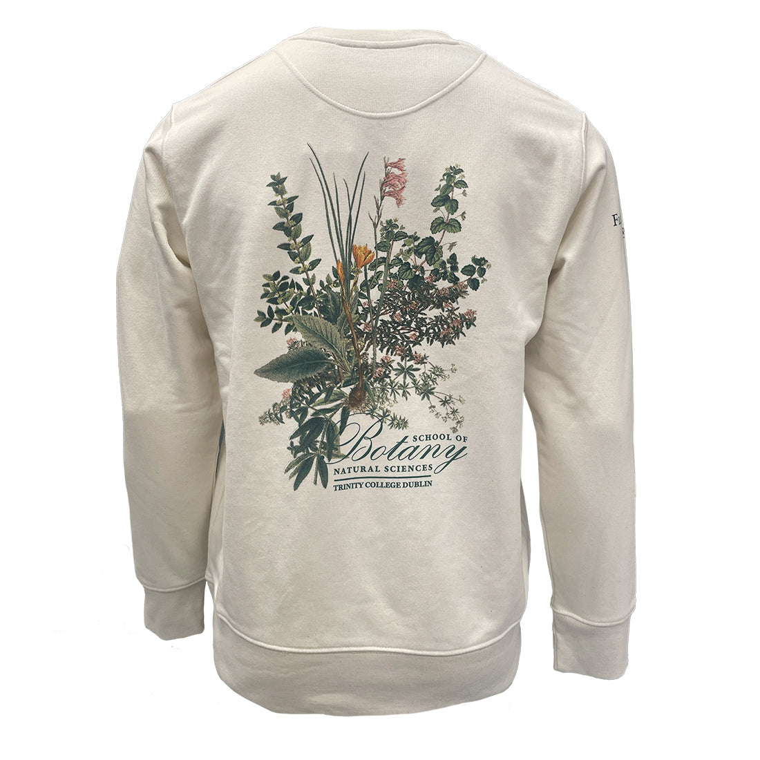 Cream Trinity Botany Back print Sweatshirt