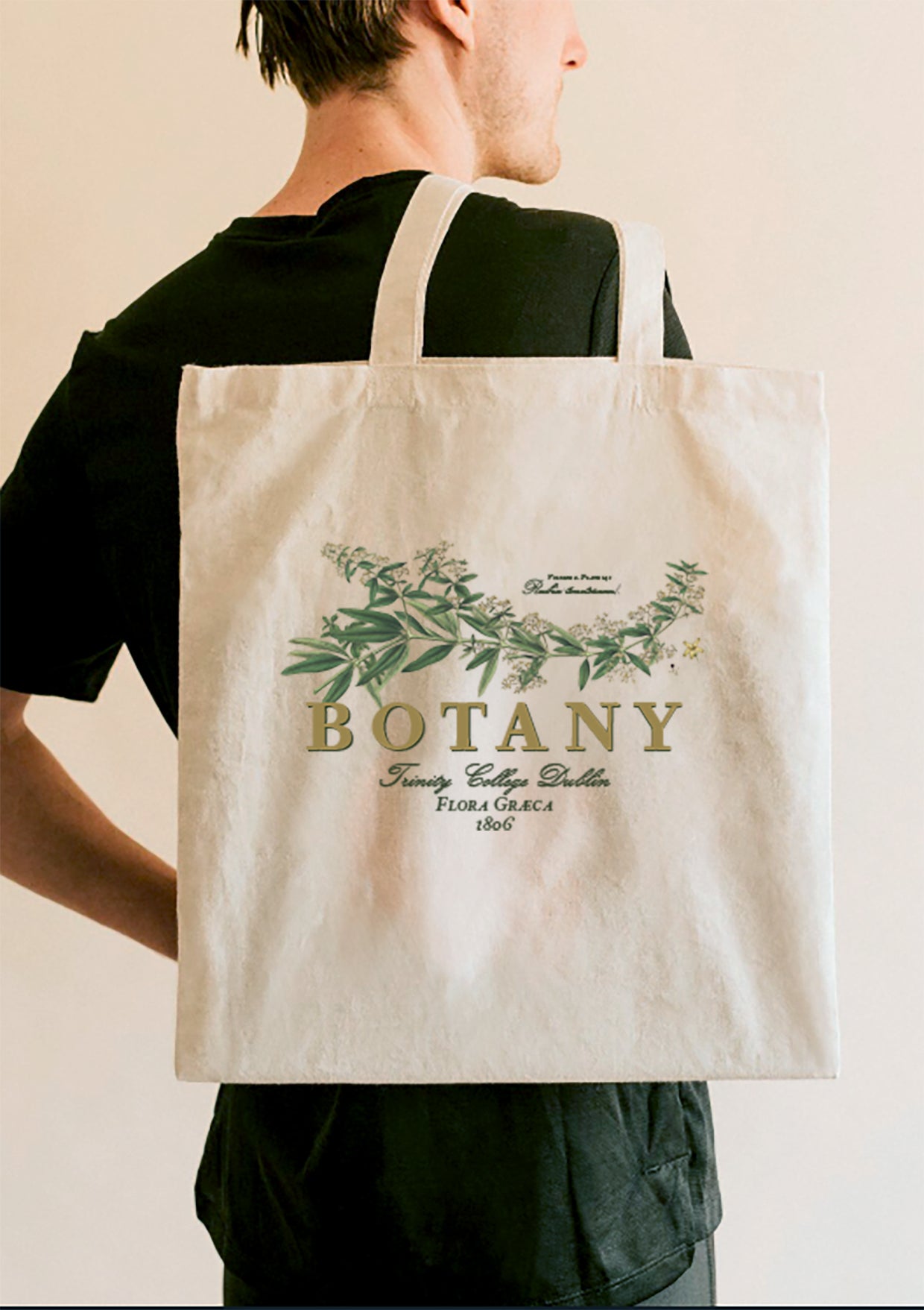 Cream Trinity Botany Tote Bag