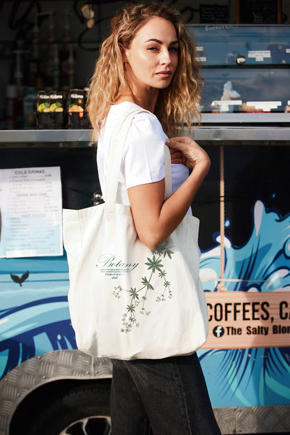 Cream Trinity Botany Floral Tote Bag