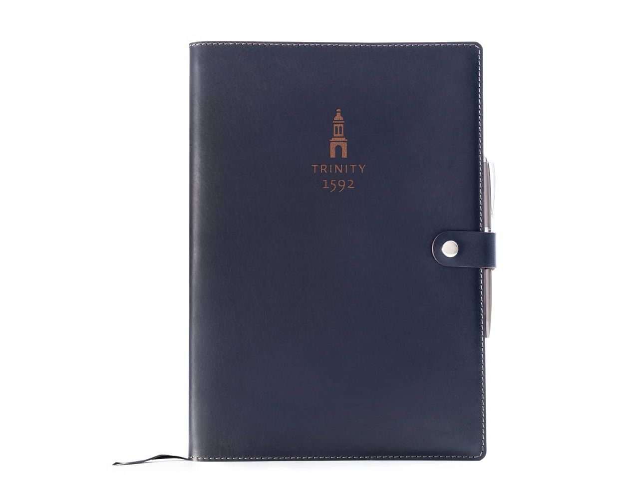 CarveOn Leather A4 Notebook + Pen Brown