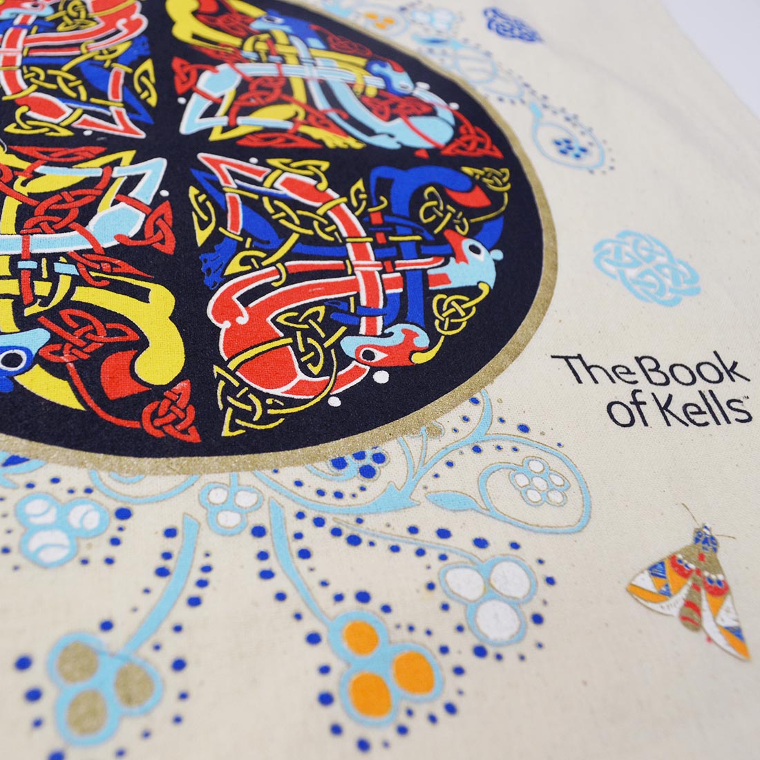 Book of Kells Celtic Swirl Tote Bag Cream