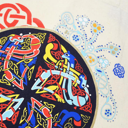 Book of Kells Celtic Swirl Tote Bag Cream