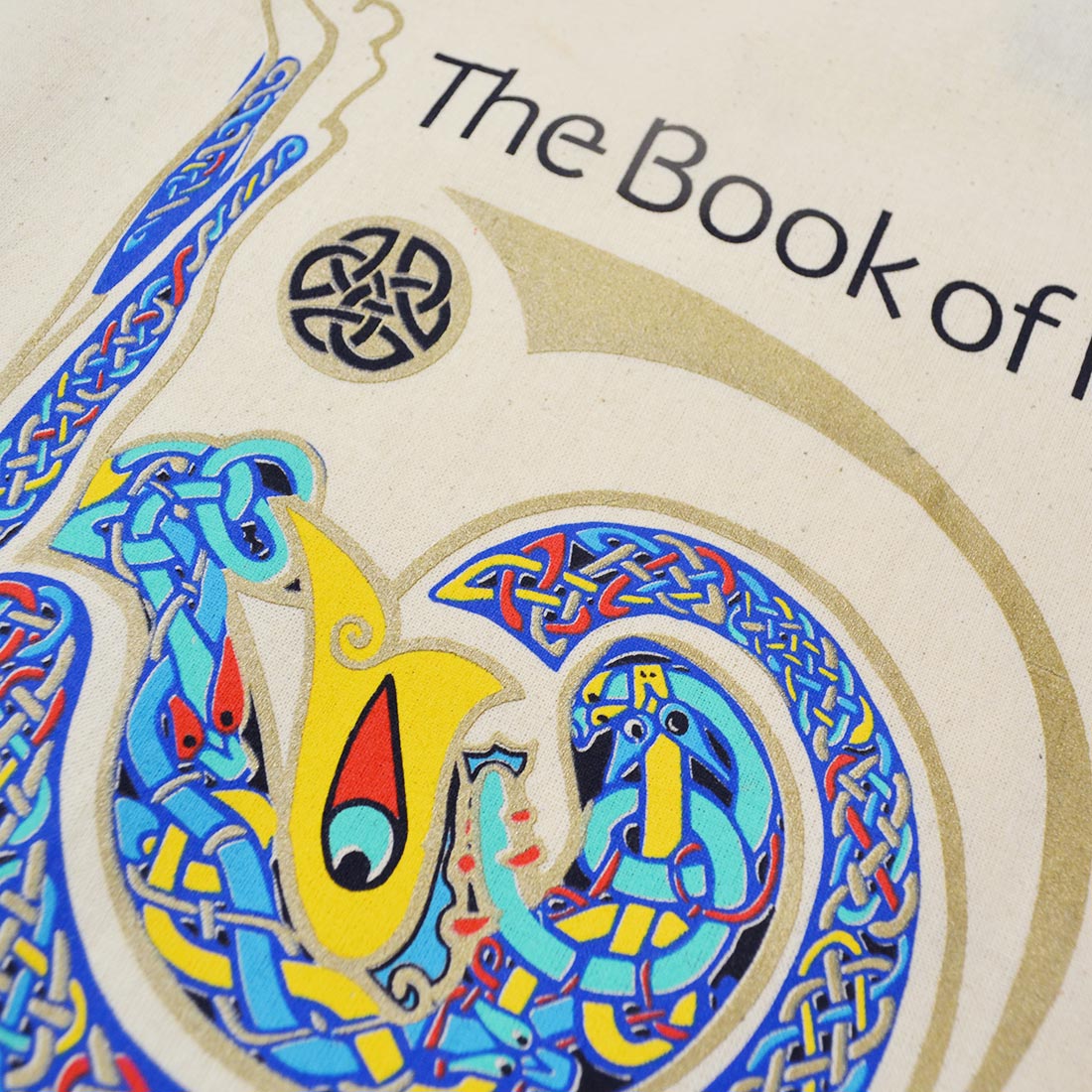 Book of Kells Celtic Knot Tote Bag Cream