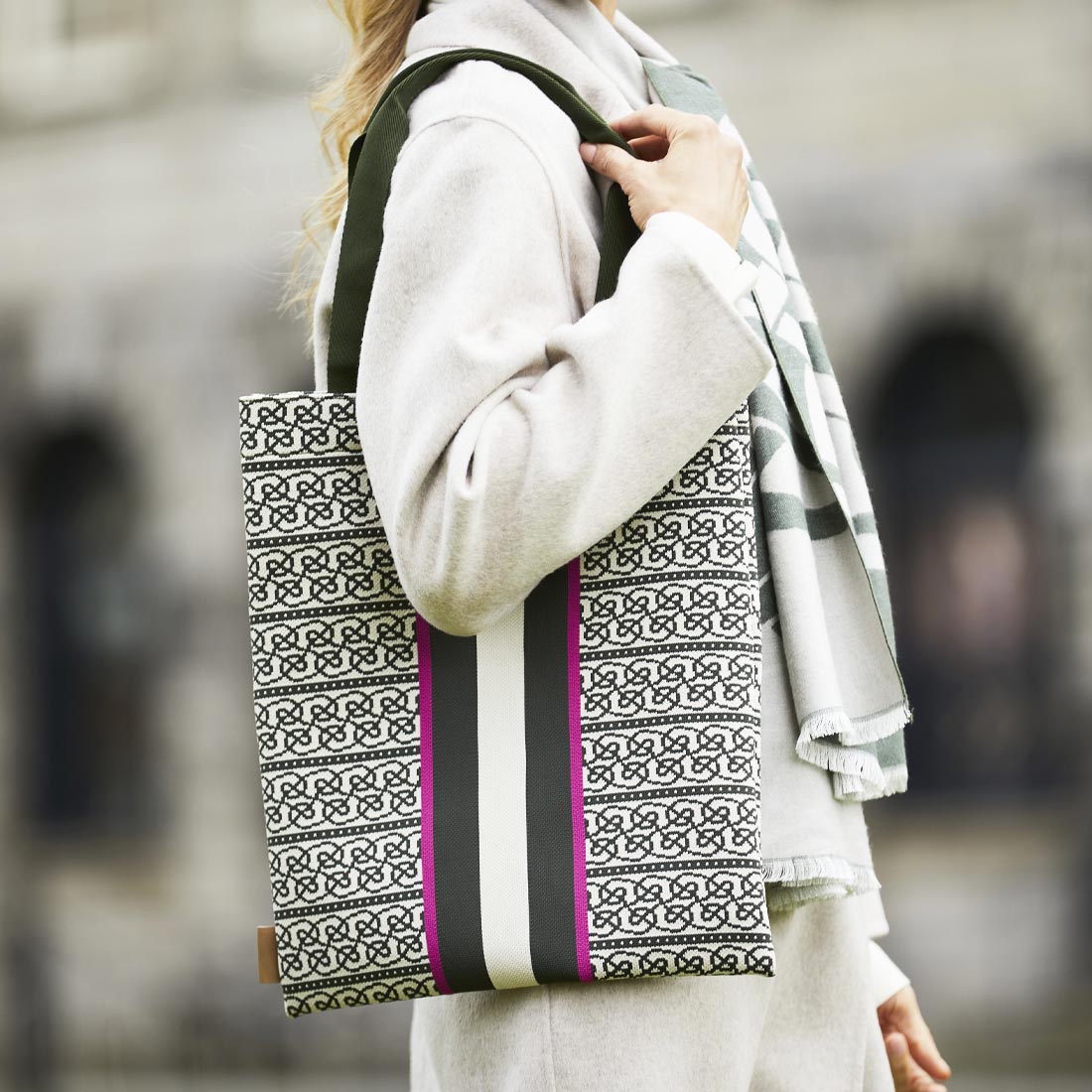 Celtic Knot Jacquard Tote Bag