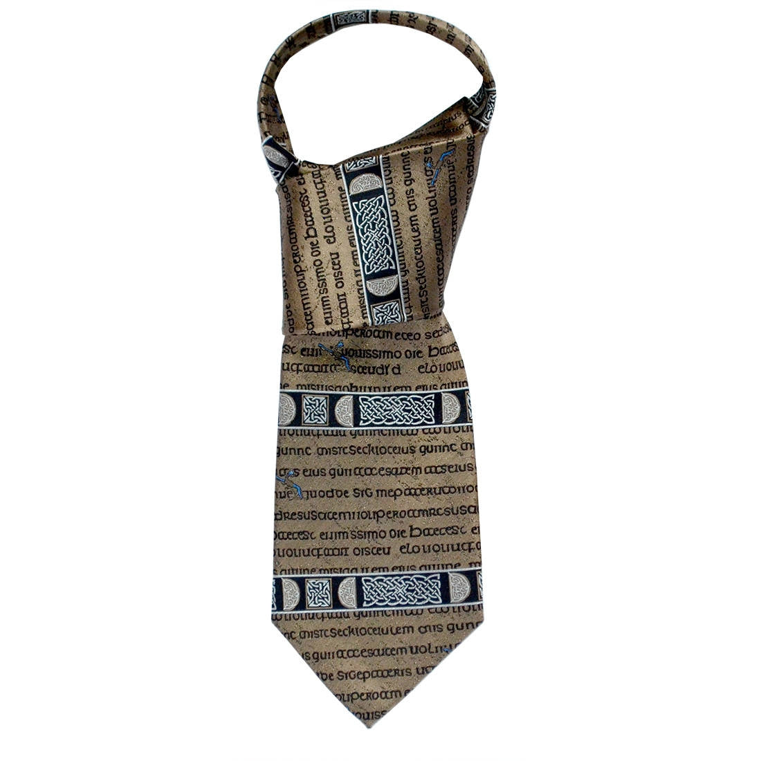 Book Of Kells Lioness Silk Tie Gold