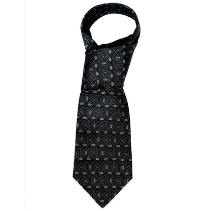 Book Of Kells Mini Knot Silk Tie Black/Silver