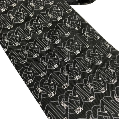 Book Of Kells Mini Knot Silk Tie Black/Silver