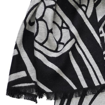 Book of Kells Celtic Reversible Scarf Grey/Black