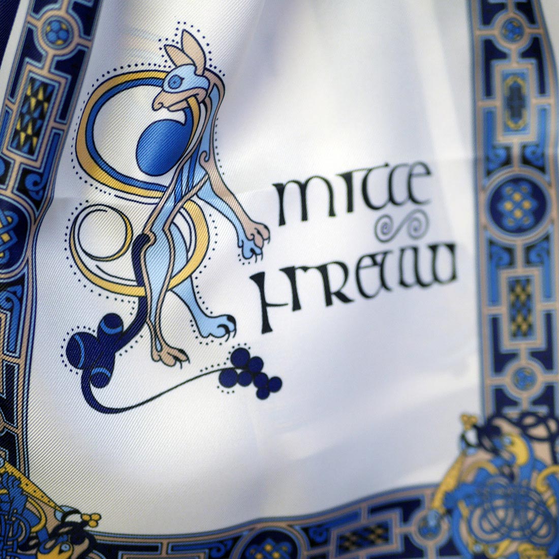 Book of Kells Long Signature Scarf Navy/Blue/Beige