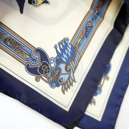 Book of Kells Square Signature Scarf Navy/Blue/Beige