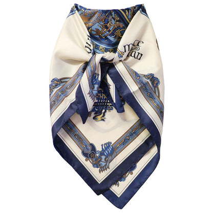 Book of Kells Square Signature Scarf Navy/Blue/Beige