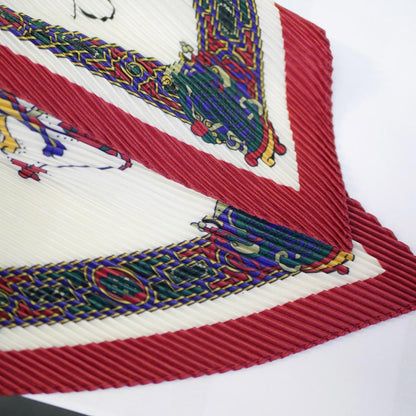 Book of Kells Crinkle Signature Scarf Wine/Purple/Bottle Green