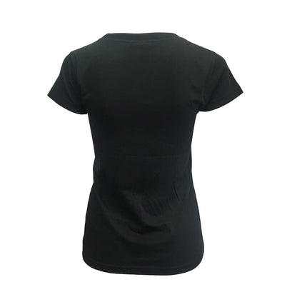 Book Of Kells Ladies T-Shirt Black Multi Coloured