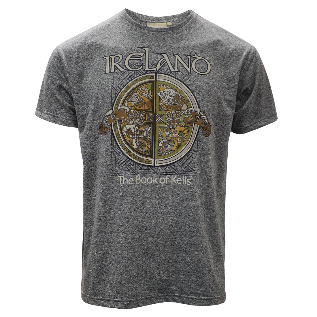 Book of Kells Celtic T-shirt Grey Grindle Ireland
