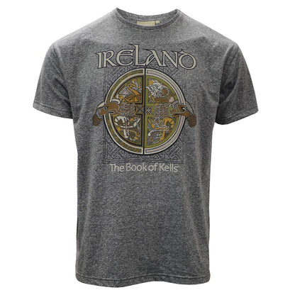 Book of Kells Celtic T-shirt Grey Grindle Ireland