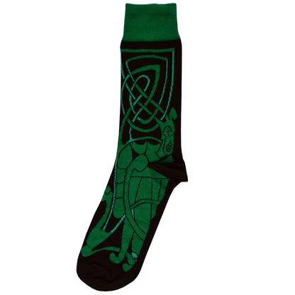 Book of Kells Celtic Men's Sock Black & Green