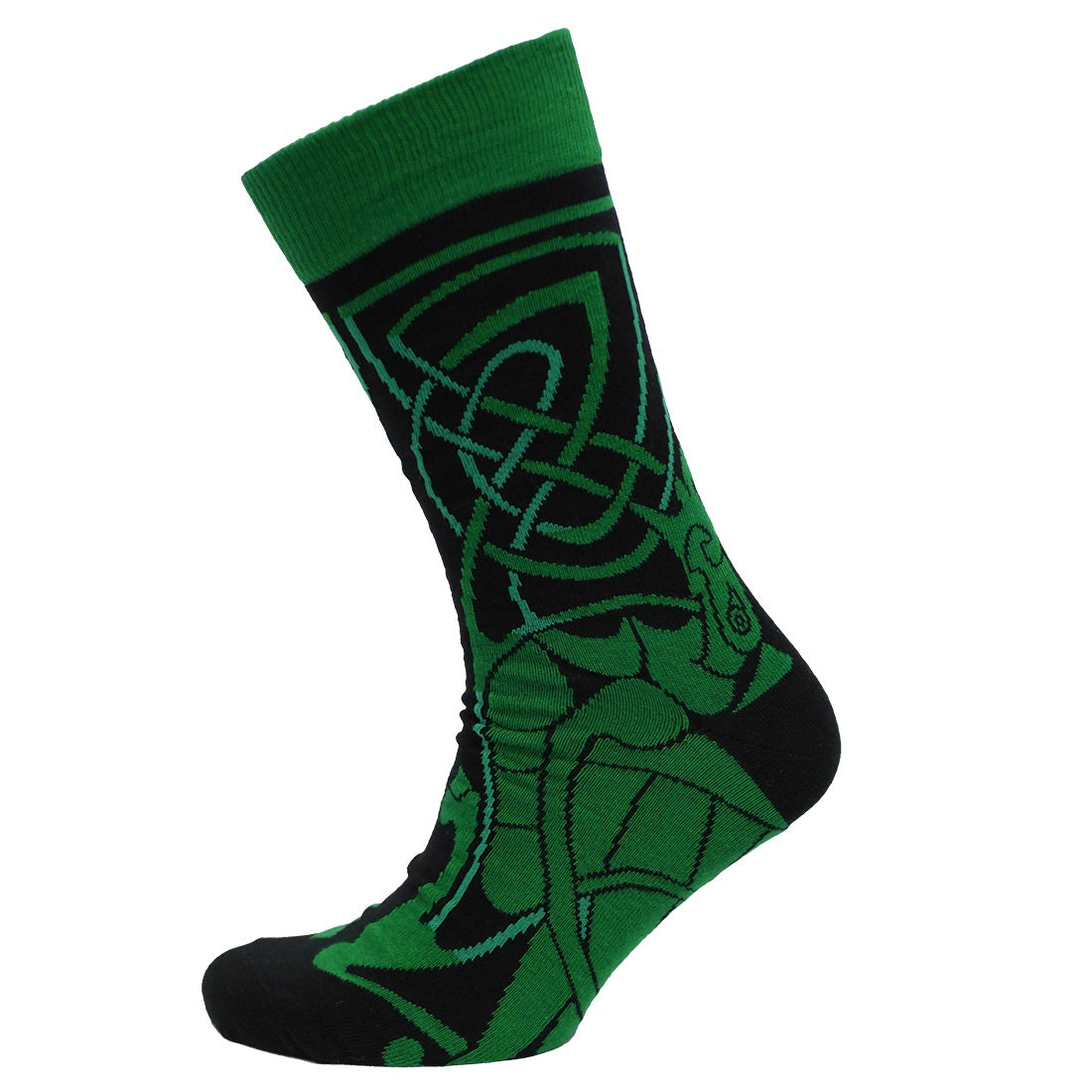 Book of Kells Celtic Men's Sock Black & Green