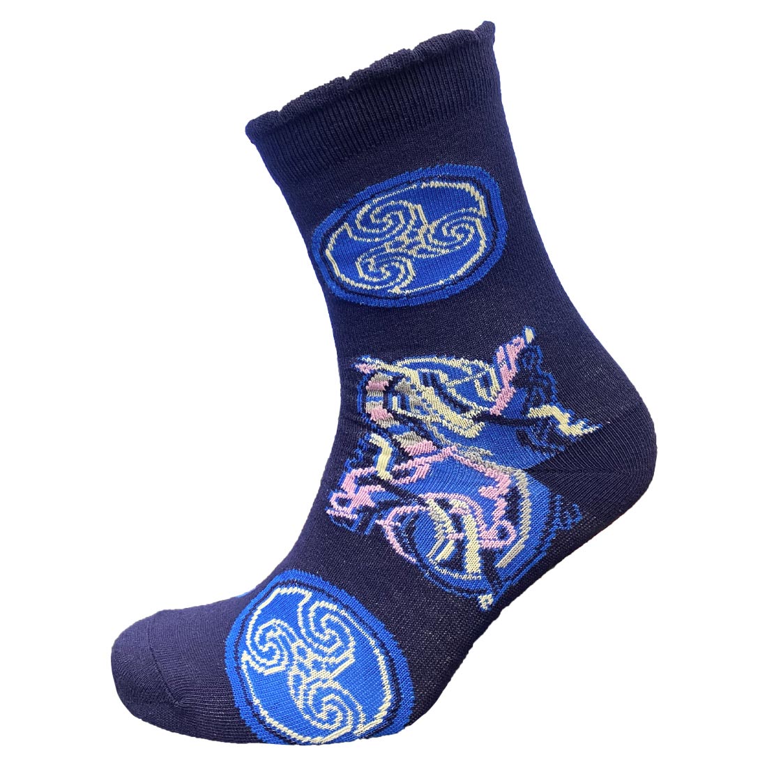 Celtic Motif Ladies Socks  - Blue & Navy
