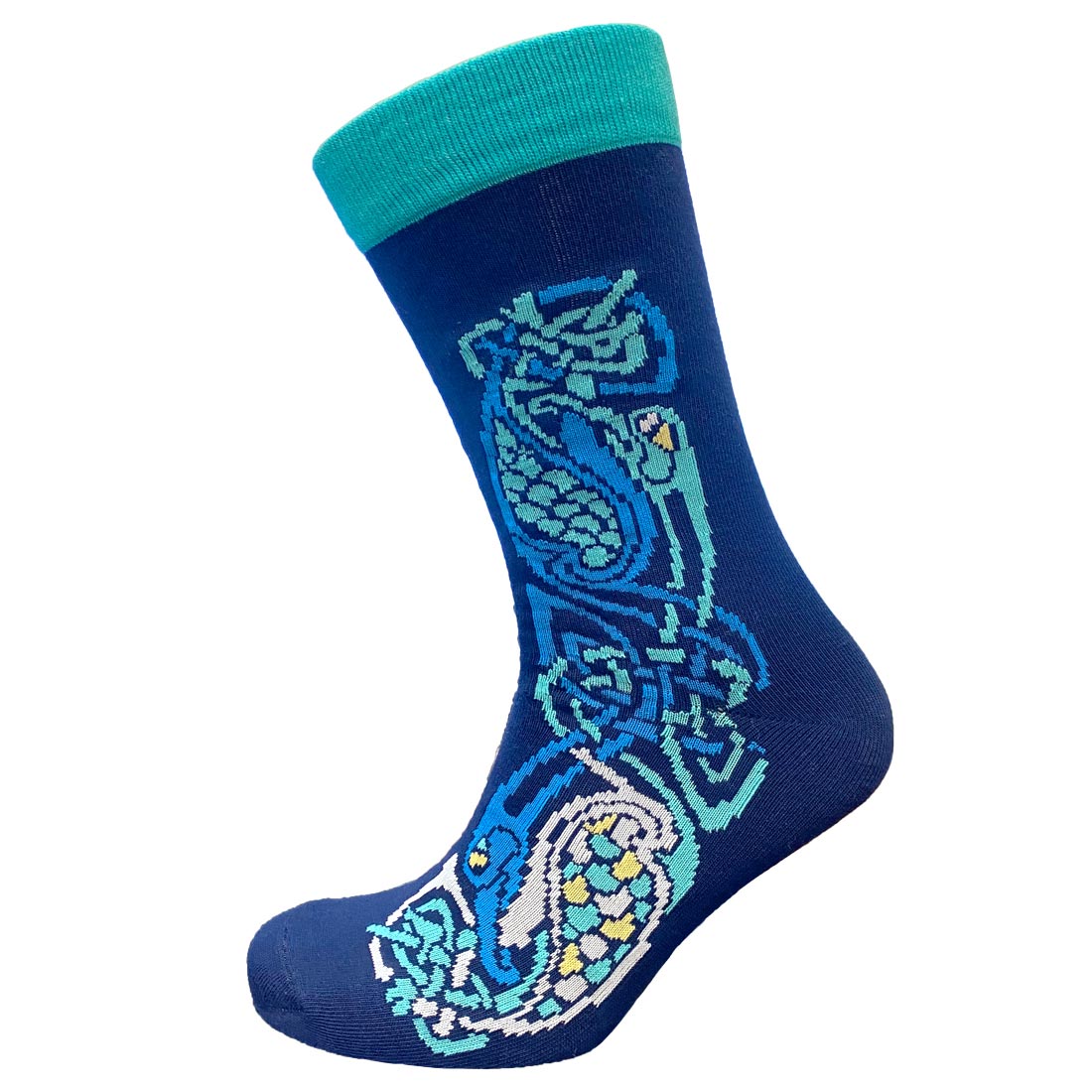Teal & Navy Celtic Men's Socks