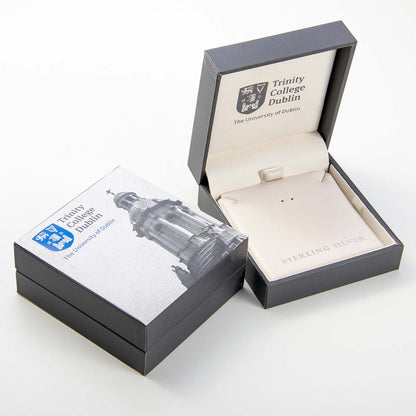 Silver Large Claddagh Stud Earrings