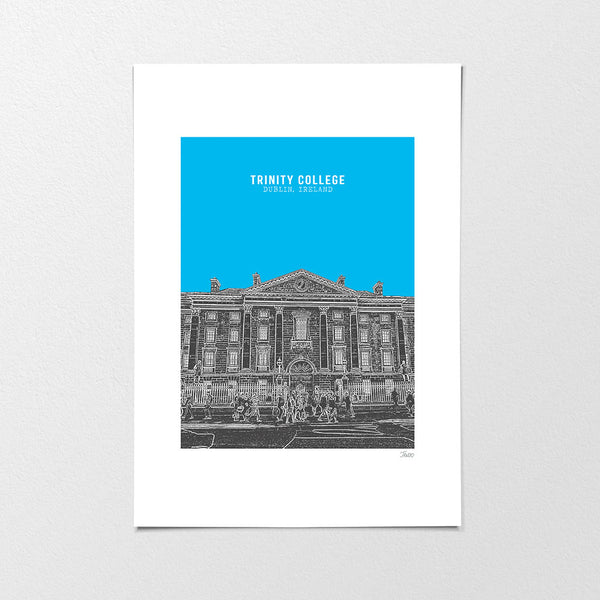 Trinity College Dublin Landmark Print - A4