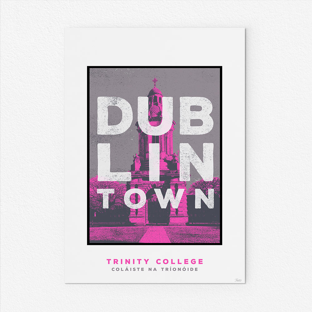 Town Trinity College Dublin Print - A3