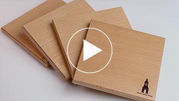 Trinity College Dublin Coasters Set of 4 Brown