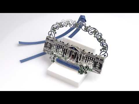 Trinity College Dublin - Entrance Building 2D Decoration Silver