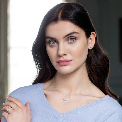 Trinity College Dublin Sterling Silver Modern Pendant Long Room