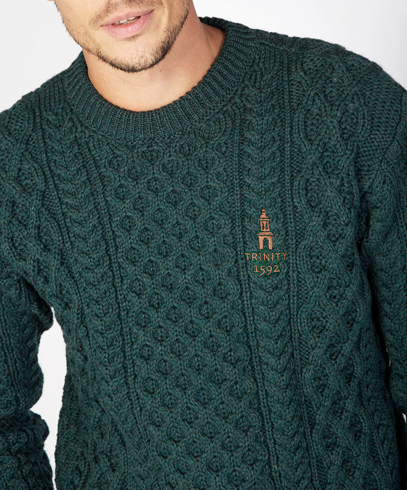 Honeycomb Stitch Blasket Aran Sweater